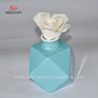 Brûleur en céramique diffuseur d'aromathérapie Photophore porte-parfum avec fleur / B
