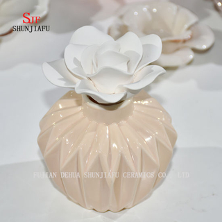 Brûleur en céramique diffuseur d'aromathérapie Photophore porte-parfum avec fleur / a